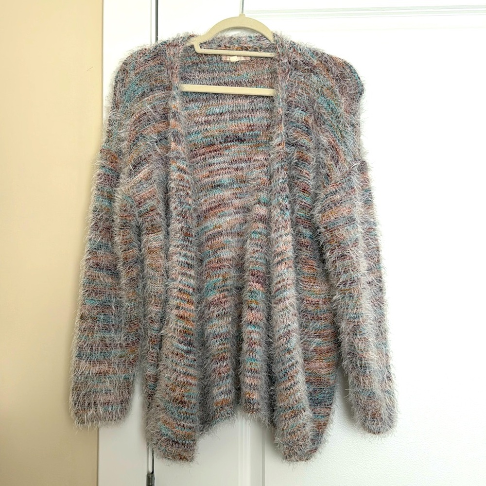 Altar’d State Multicolor Eyelash Cardigan Sweater